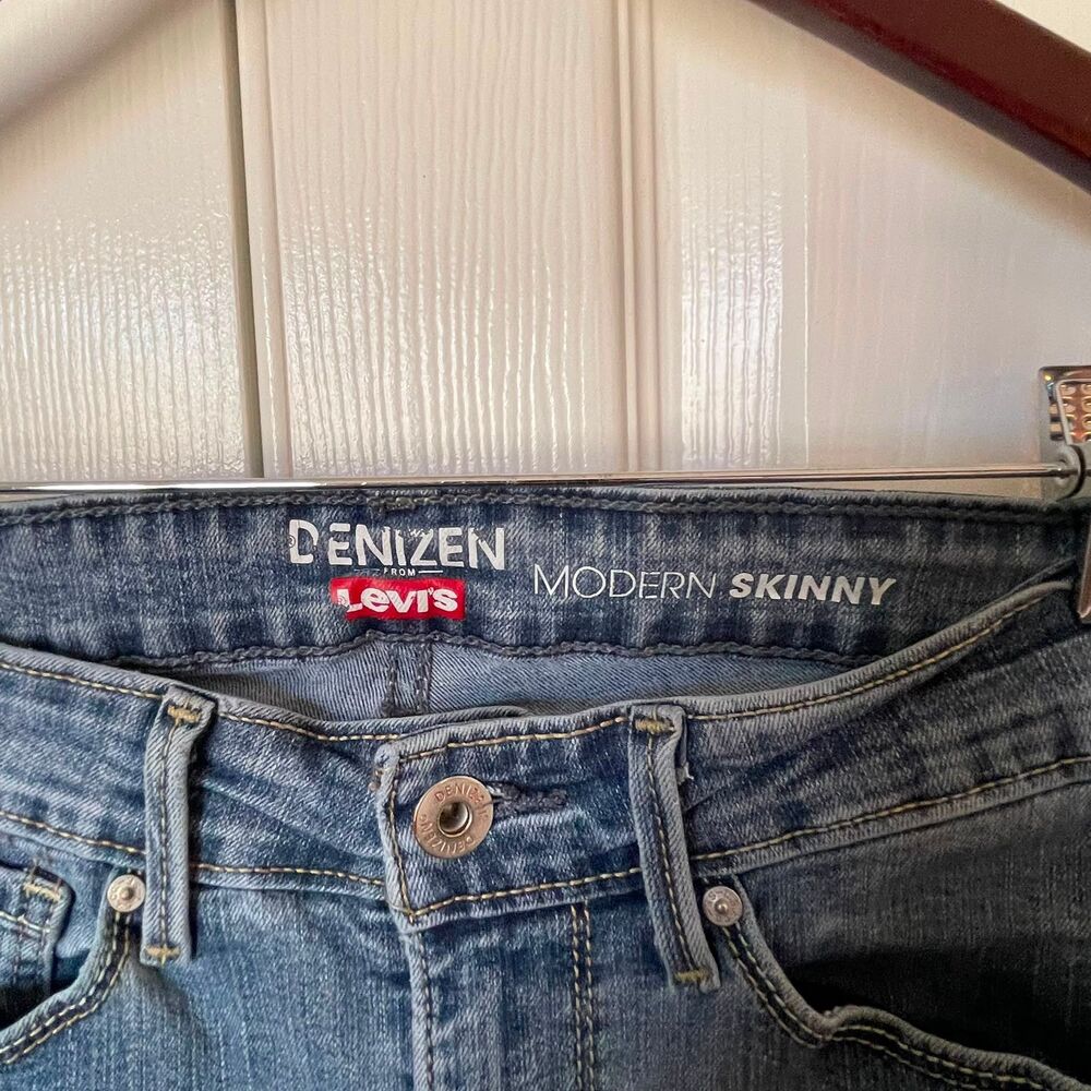 Denizen Levi's Womens Modern Skinny Jeans Size 4, W27, L32 Gray Medium Denim - Picture 10 of 14